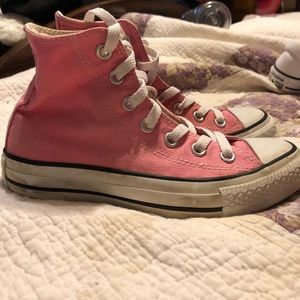 Pink converse All Stars high tops
